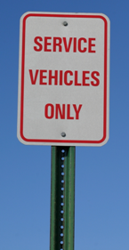 Service Vehicles Only HVAC Service Vehicle Sign